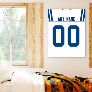 Indianapolis Jersey Custom Canvas Print Wall Art for Boy Girl Men Women Football Personalized Canvas Art